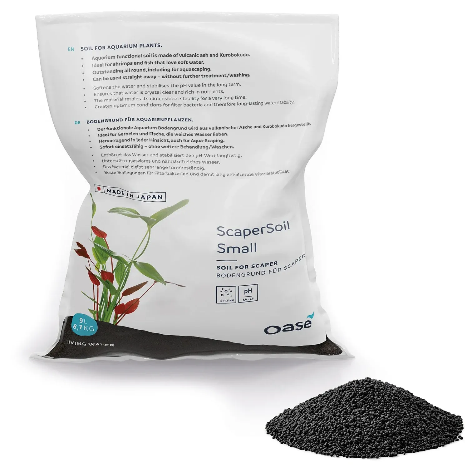OASE ScaperLine Soil Small 9 Lt Black Aktif Toprak