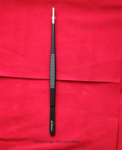 Karbon Kaplama Düz Uçlu Bitki Maşası (Cımbız) - 25 cm