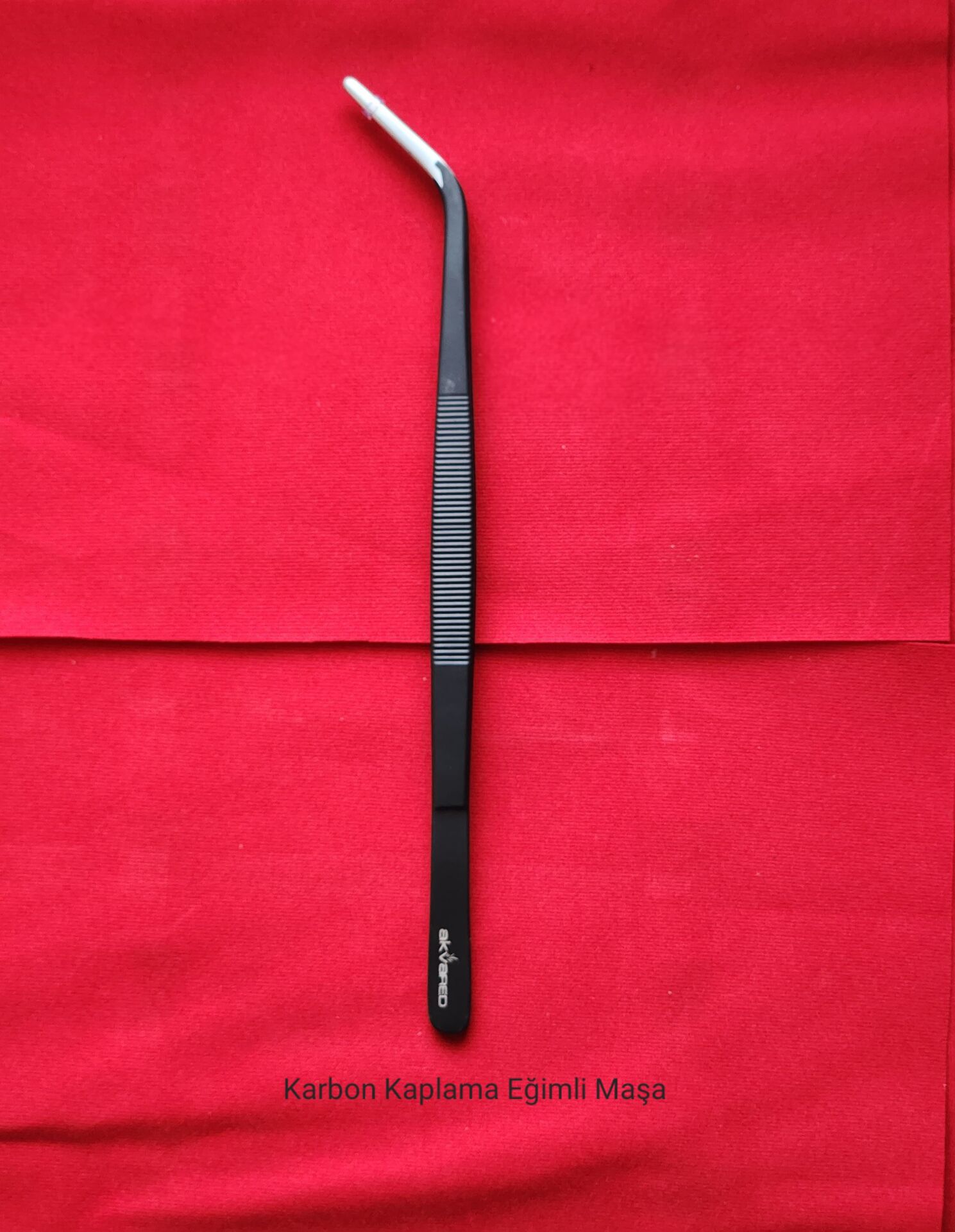 Karbon Kaplama Eğimli Uçlu Bitki Maşası (Cımbız) - 25 cm