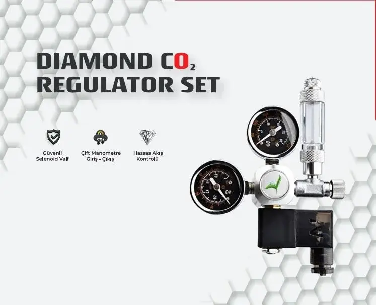 AQUAPRO-DIAMOND Co2 Regülatör Premium Set (Telefon Kontrollü)